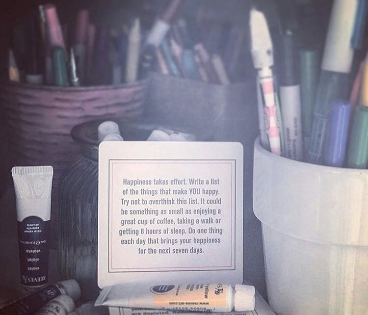 Affirmation card in an artistic flat-lay setting